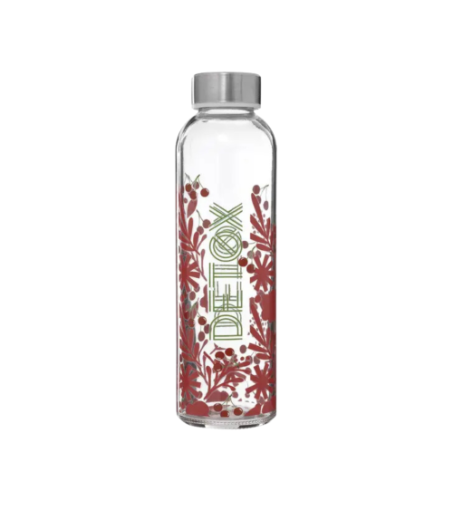 Botella de Cristal Détox con Motivo Frutal -3