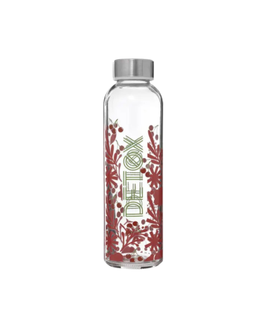 Botella de Cristal Détox con Motivo Frutal -3