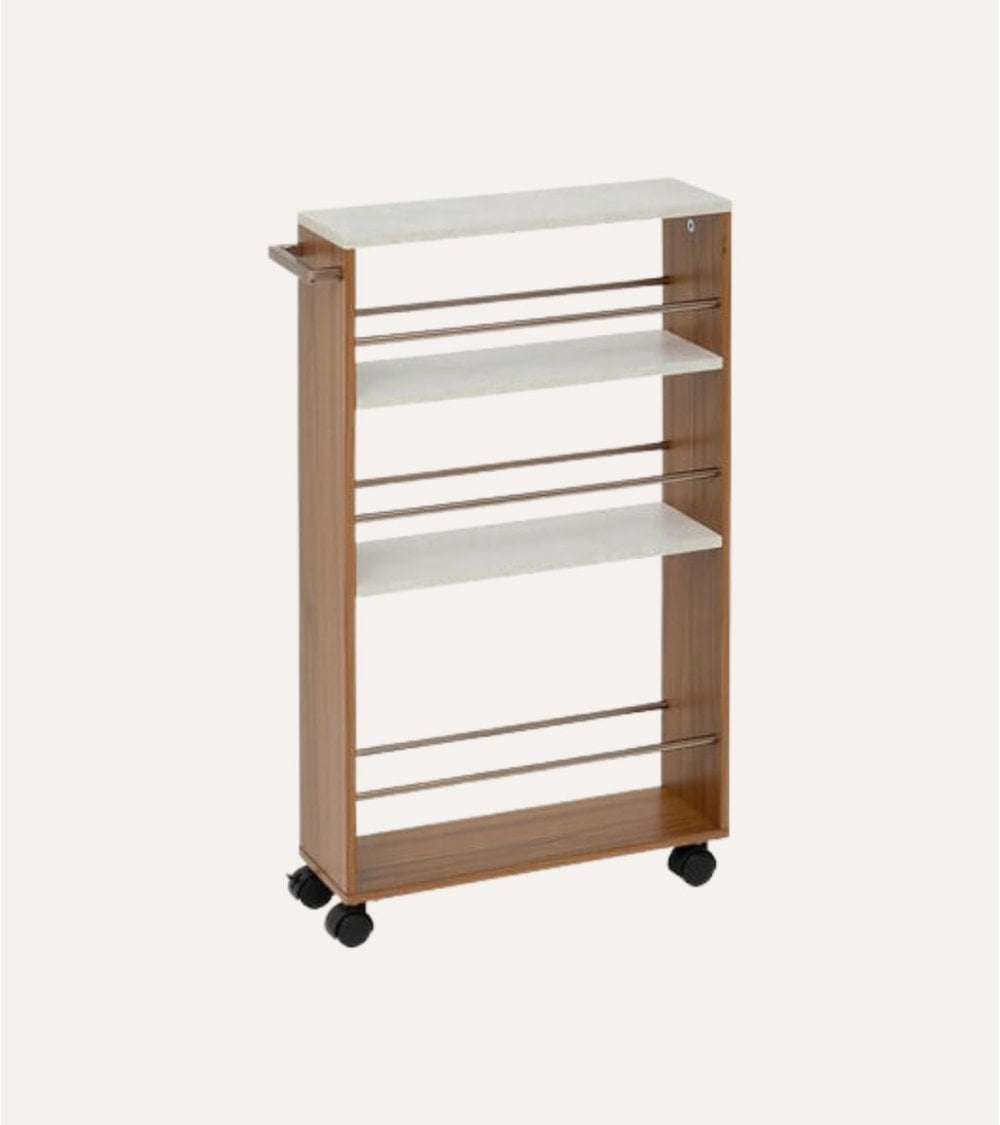 Carro Auxiliar Côme con 4 Niveles de MDF