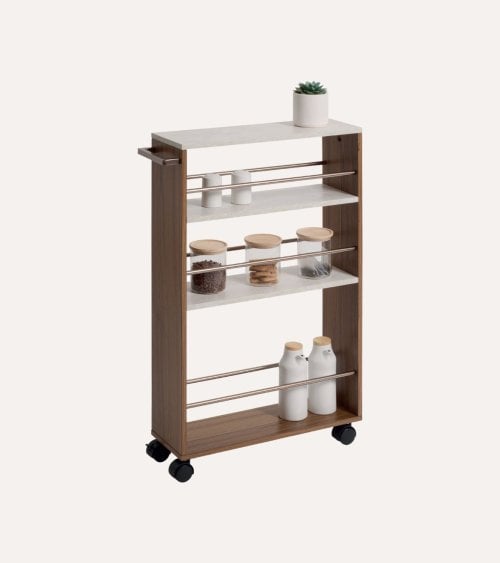 Carro Auxiliar Côme con 4 Niveles de MDF