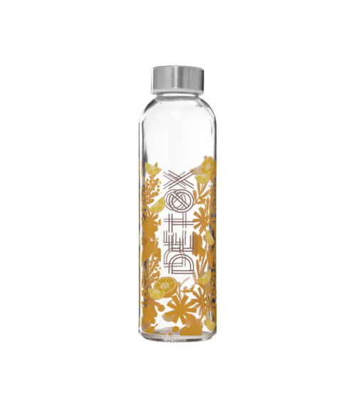 Botella de Cristal Détox con Motivo Frutal -4