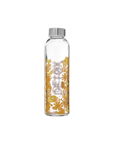 Botella de Cristal Détox con Motivo Frutal -4
