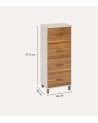 Cajonera Auxiliar Côme con 4 Cajones de MDF