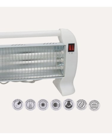 Calefactor Eléctrico con 3 Barras de Cuarzo