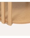 Mesa Auxiliar Redonda Slat Efecto Palillería de MDF