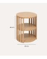 Mesa Auxiliar Redonda Slat Efecto Palillería de MDF