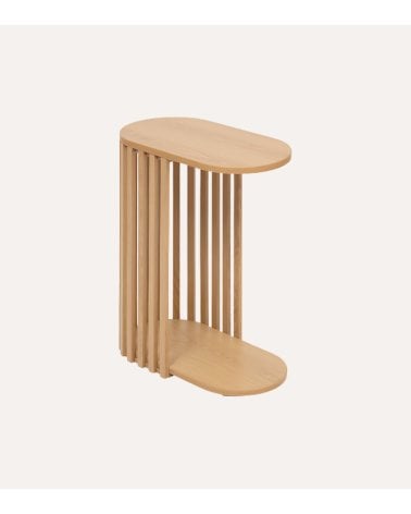 Mesa Auxiliar Slat Efecto Palillería de MDF