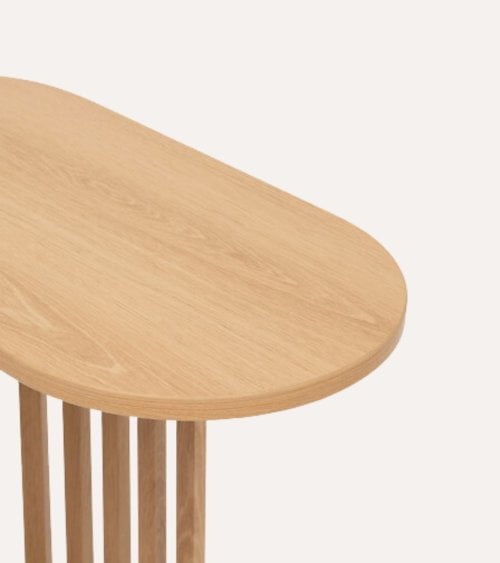 Mesa Auxiliar Slat Efecto Palillería de MDF