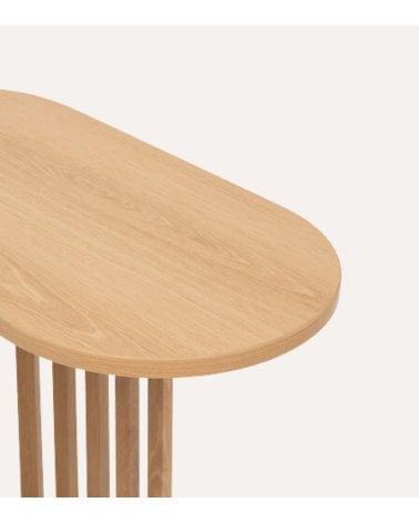 Mesa Auxiliar Slat Efecto Palillería de MDF