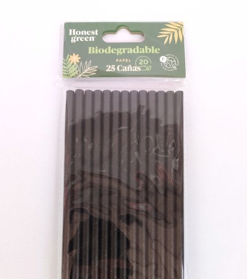 Pack 25 Cañas De Papel Biodegradables Honest Green-3