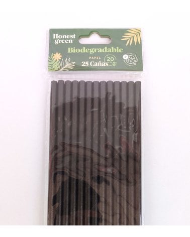 Pack 25 Cañas De Papel Biodegradables Honest Green-3
