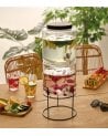 Dispensador de Bebidas Doble con Base de Vidrio