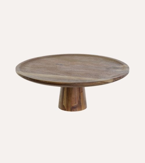 Centro de Mesa Bandeja con Base de Madera de Acacia