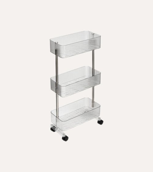 Carro Auxiliar Plastor con 3 Niveles y Ruedas de Acrílico