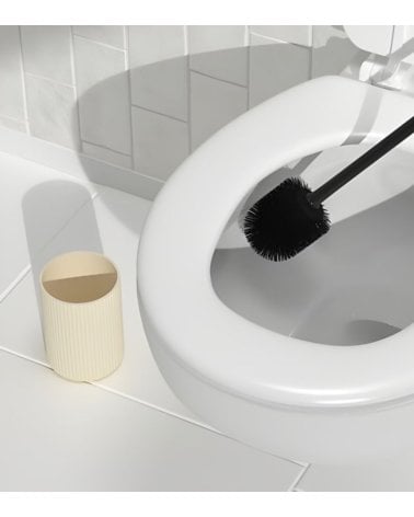 Escobilla de Baño A Raya de Plástico y Metal