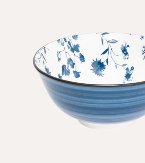 Cuenco Umami Flores Efecto Acuarela de Porcelana