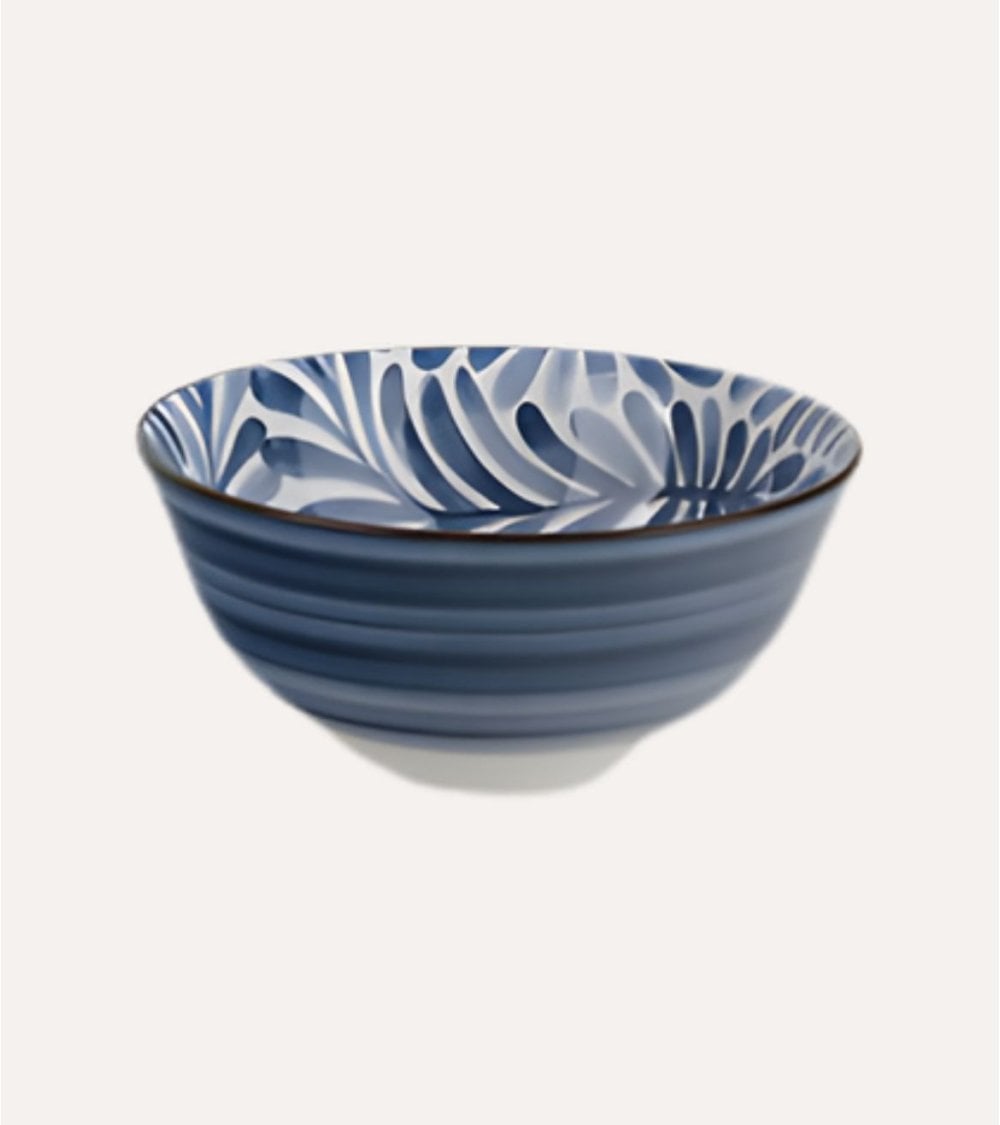 Cuenco Umami con Hojas Efecto Acuarela de Porcelana