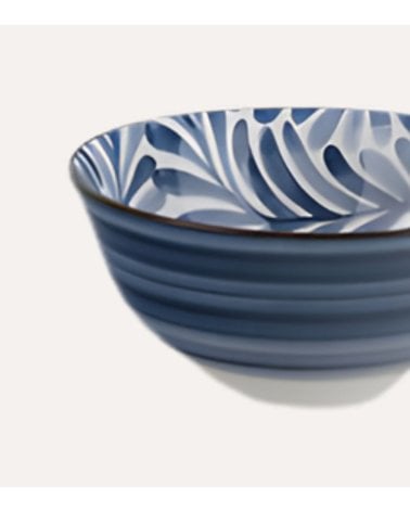 Cuenco Umami con Hojas Efecto Acuarela de Porcelana