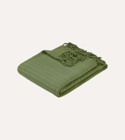 Manta con Flecos de Algodón