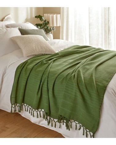 Manta con Flecos de Algodón