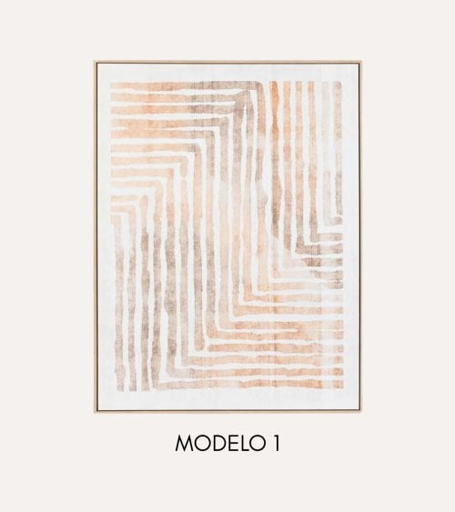 Cuadro Lienzo Pintura de Agua con Marco de Plástico