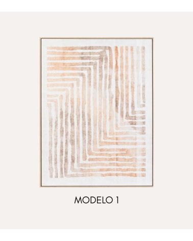 Cuadro Lienzo Pintura de Agua con Marco de Plástico