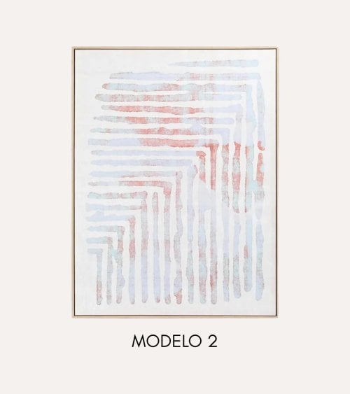 Cuadro Lienzo Pintura de Agua con Marco de Plástico