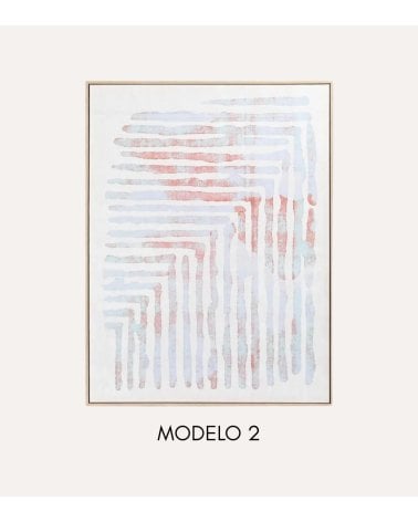 Cuadro Lienzo Pintura de Agua con Marco de Plástico