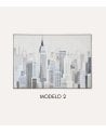 Cuadro Lienzo de Ciudad con Marco de Plástico
