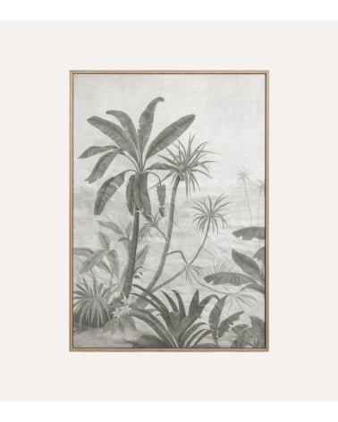 Cuadro Lienzo de Paisaje Tropical con Marco