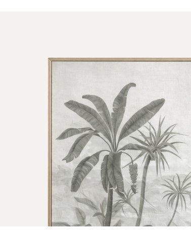 Cuadro Lienzo de Paisaje Tropical con Marco