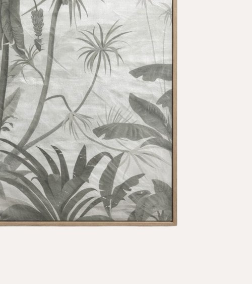 Cuadro Lienzo de Paisaje Tropical con Marco