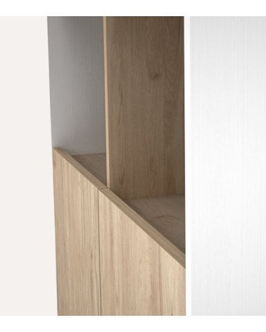 Estantería Poro con 5 Niveles y 2 Puertas de Melamina
