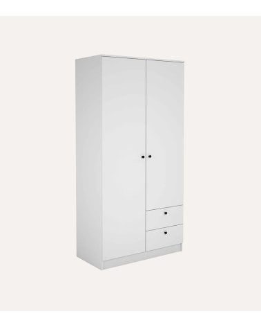 Armario Soft con 2 Puertas Abatibles y 5 Cajones de Melamina