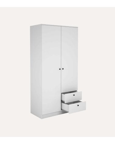 Armario Soft con 2 Puertas Abatibles y 5 Cajones de Melamina