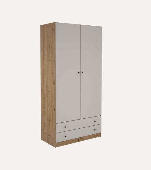 Armario Cashmere con 2 Puertas y 2 Cajones de Melamina