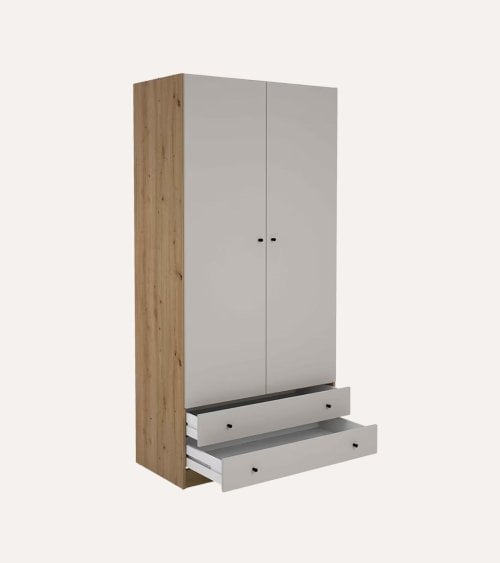 Armario Cashmere con 2 Puertas y 2 Cajones de Melamina