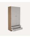 Armario Cashmere con 2 Puertas y 2 Cajones de Melamina