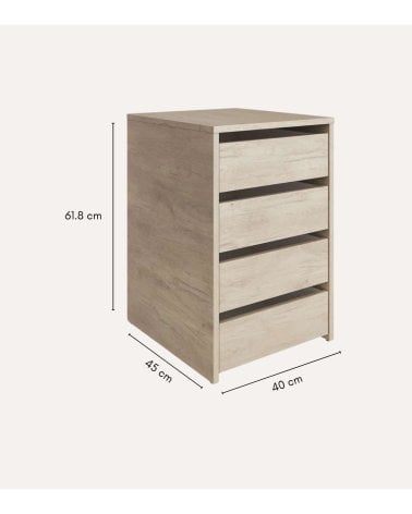 Cajonera Teruel con 4 Cajones de Melamina