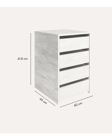 Cajonera Teruel con 4 Cajones de Melamina
