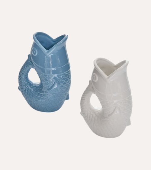 Jarrón Oceania en Forma de Pez de Cerámica