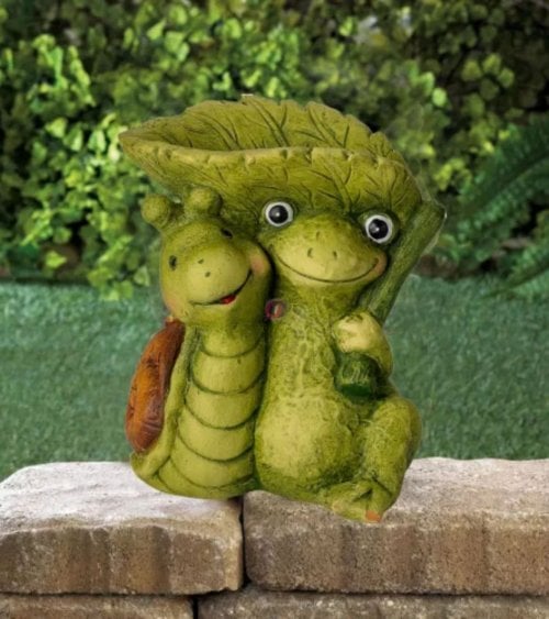 Figura de Jardín con Comedero para Pájaros -2