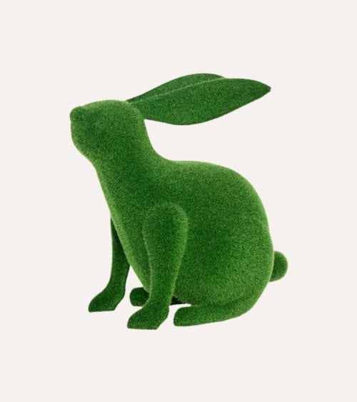 Figura Decorativa Conejo con Efecto Césped para Exteriores