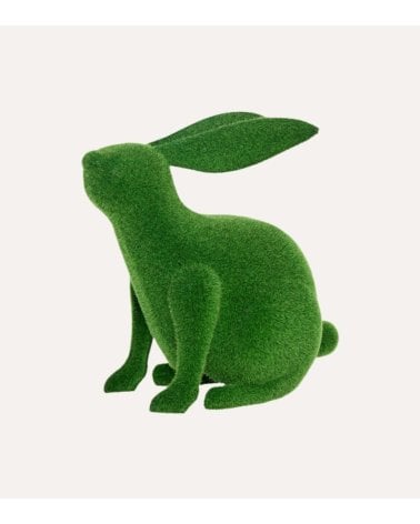 Figura Decorativa Conejo con Efecto Césped para Exteriores