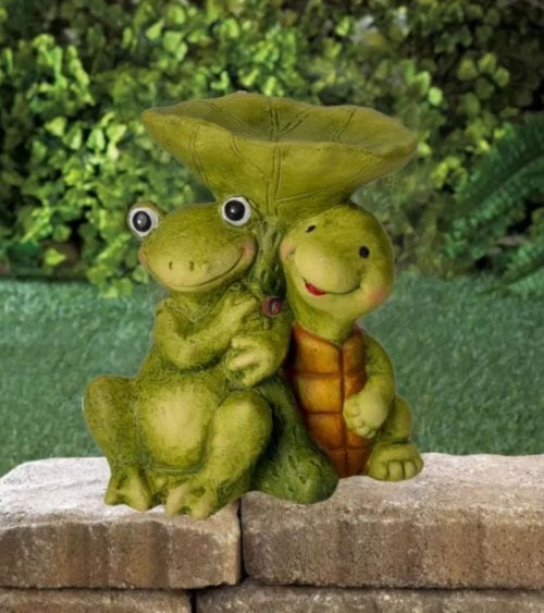 Figura de Jardín con Comedero para Pájaros -3