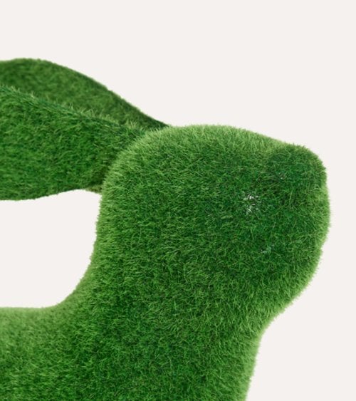 Figura Decorativa Conejo con Efecto Césped para Exteriores