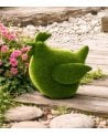 Figura Decorativa Gallina con Efecto Césped para Exteriores