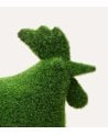 Figura Decorativa Gallina con Efecto Césped para Exteriores