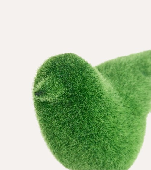 Figura Decorativa Pájaro con Efecto Césped para Exteriores