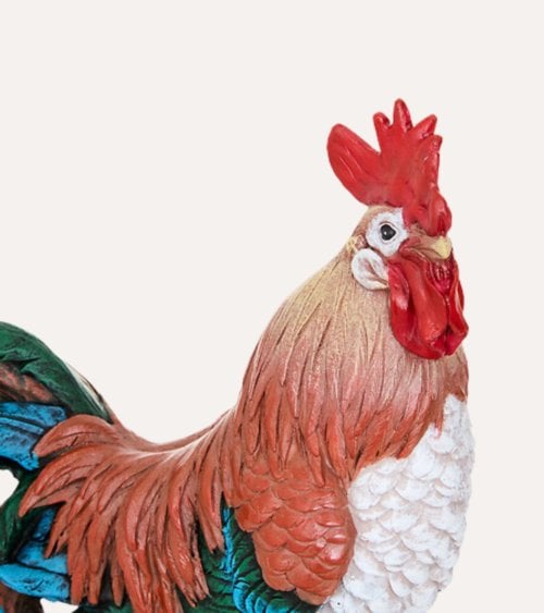 Figura Decorativa Gallo de Poliresina